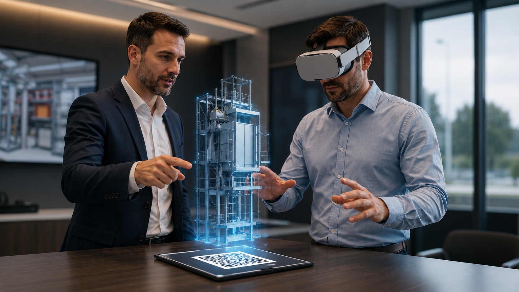 Productvisualisatie in VR vanuit een QR-code op een tablet