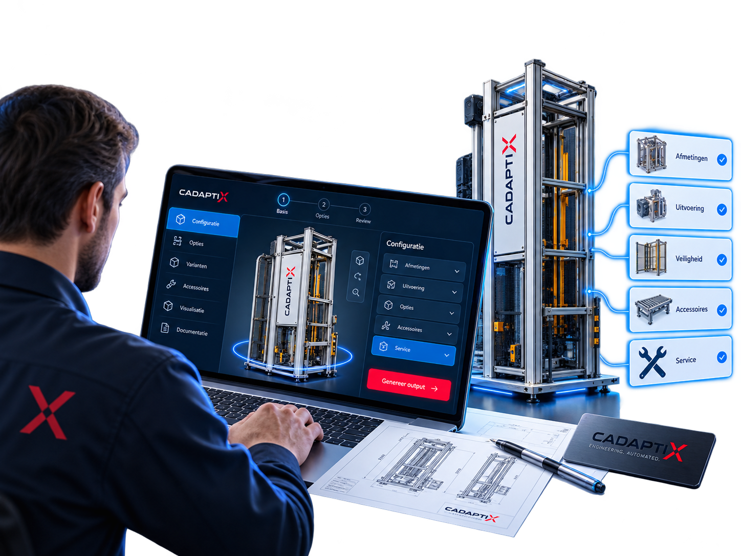 CADAPTIX productconfigurator voor sales en klantconfiguratie