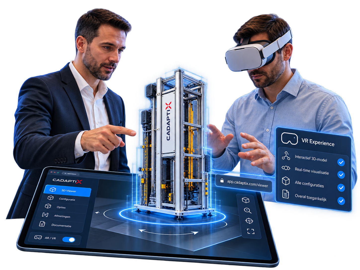 Interactieve 3D-weergave van een geconfigureerd technisch product