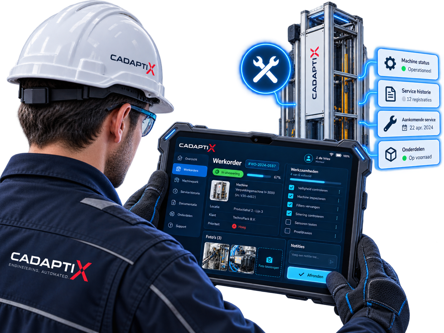 Digitale werkbon en service-app voor onderhoud in het veld