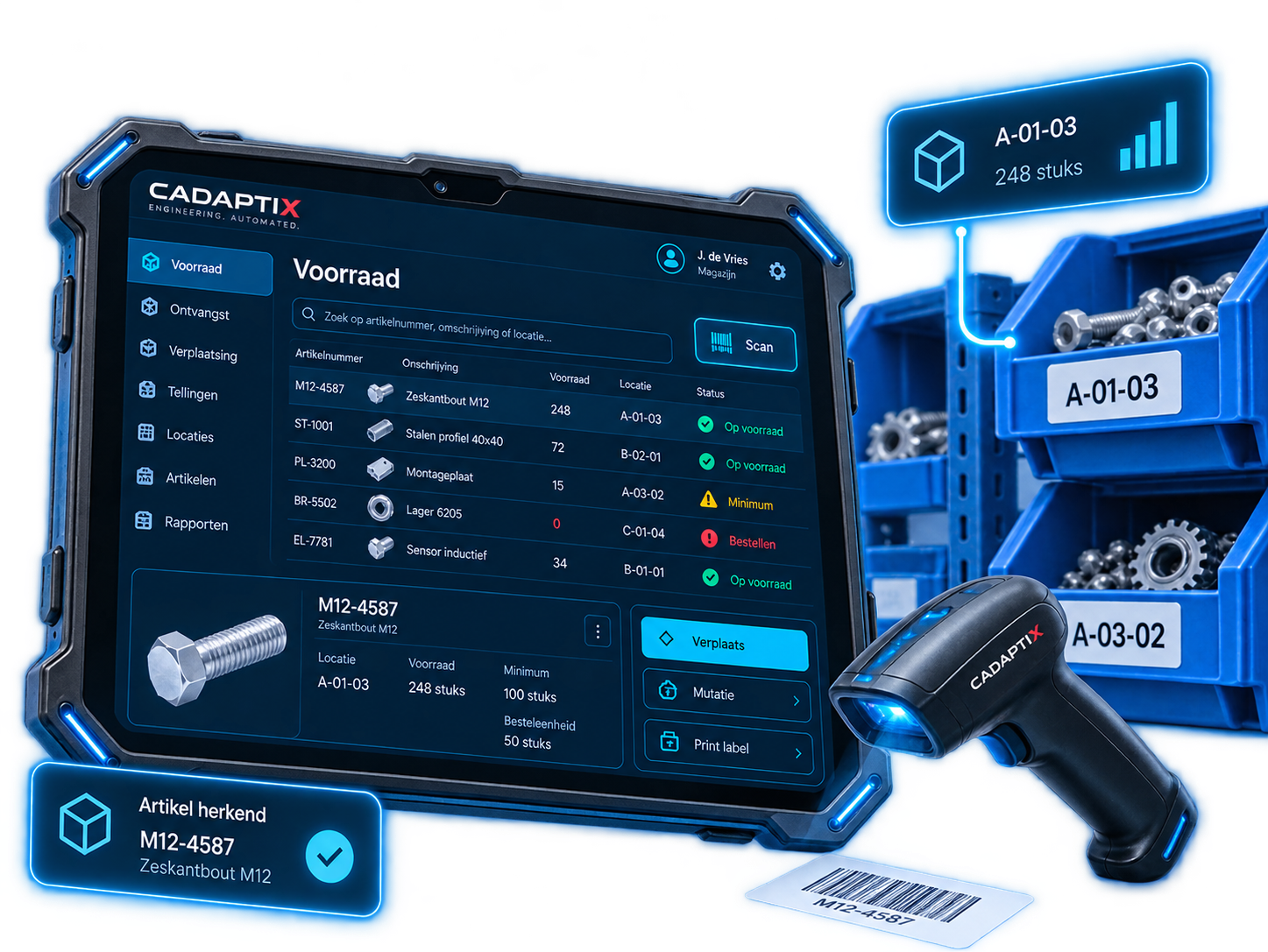Voorraadbeheer met mobiele scanner